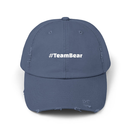 #TeamBear Distressed Cap