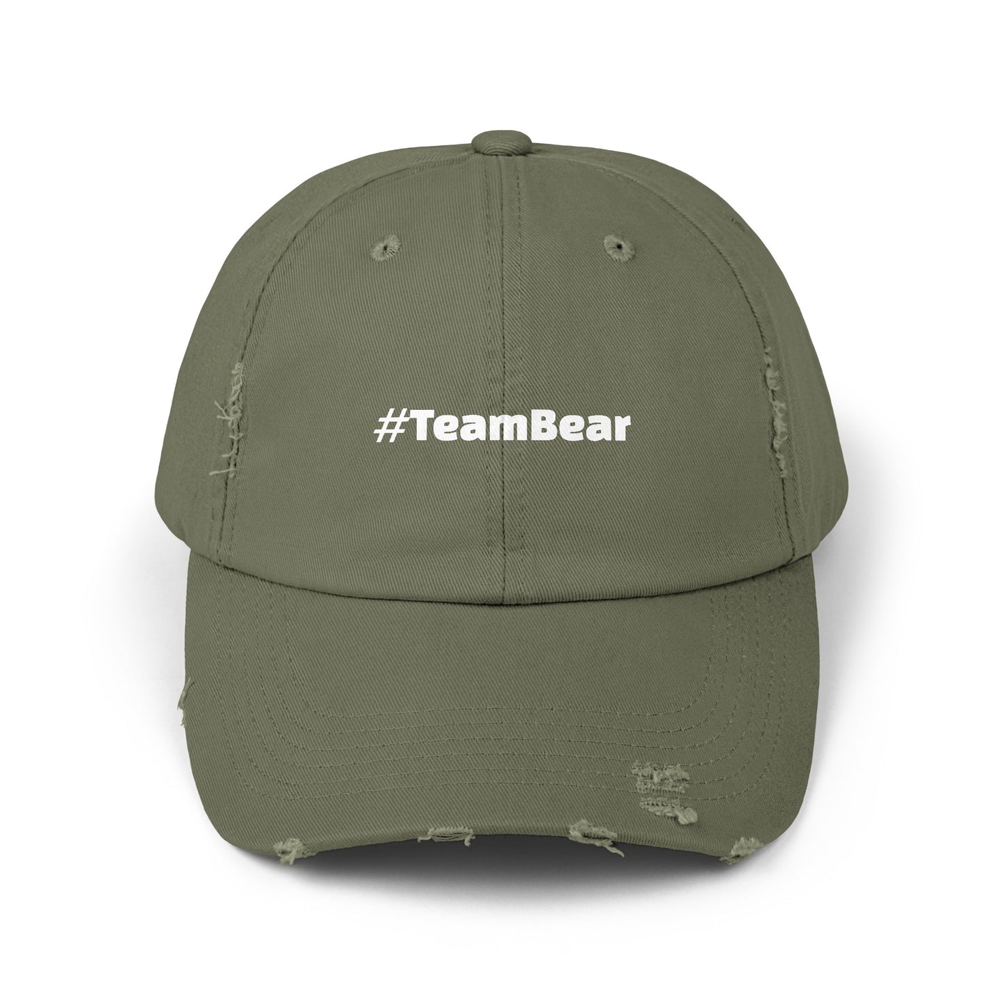 #TeamBear Distressed Cap