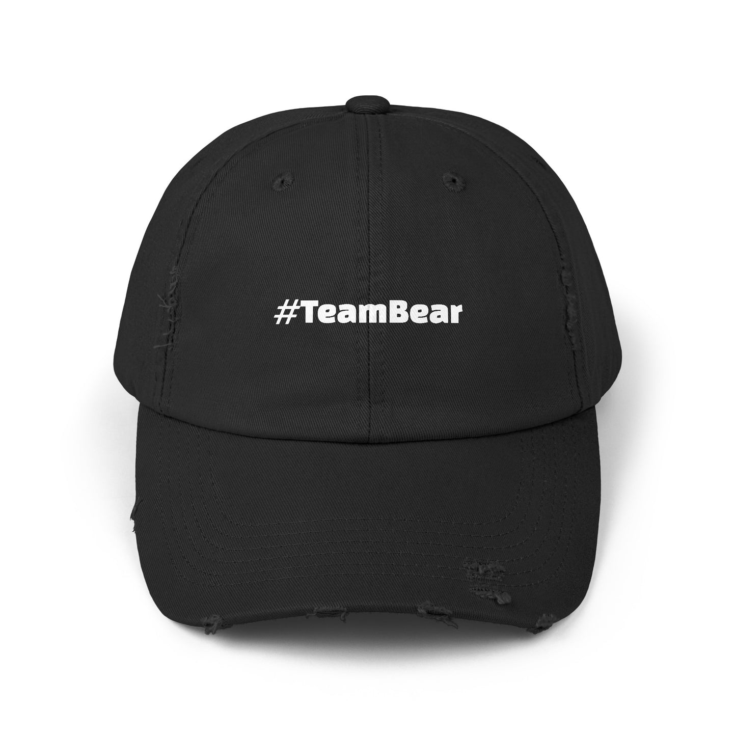 #TeamBear Distressed Cap