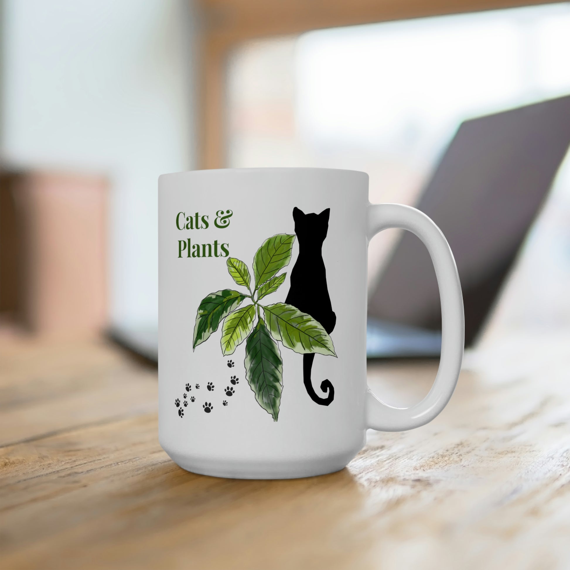 CATS AND PLANTS - 15OZ. COFFEE MUG - Horticultural Delights