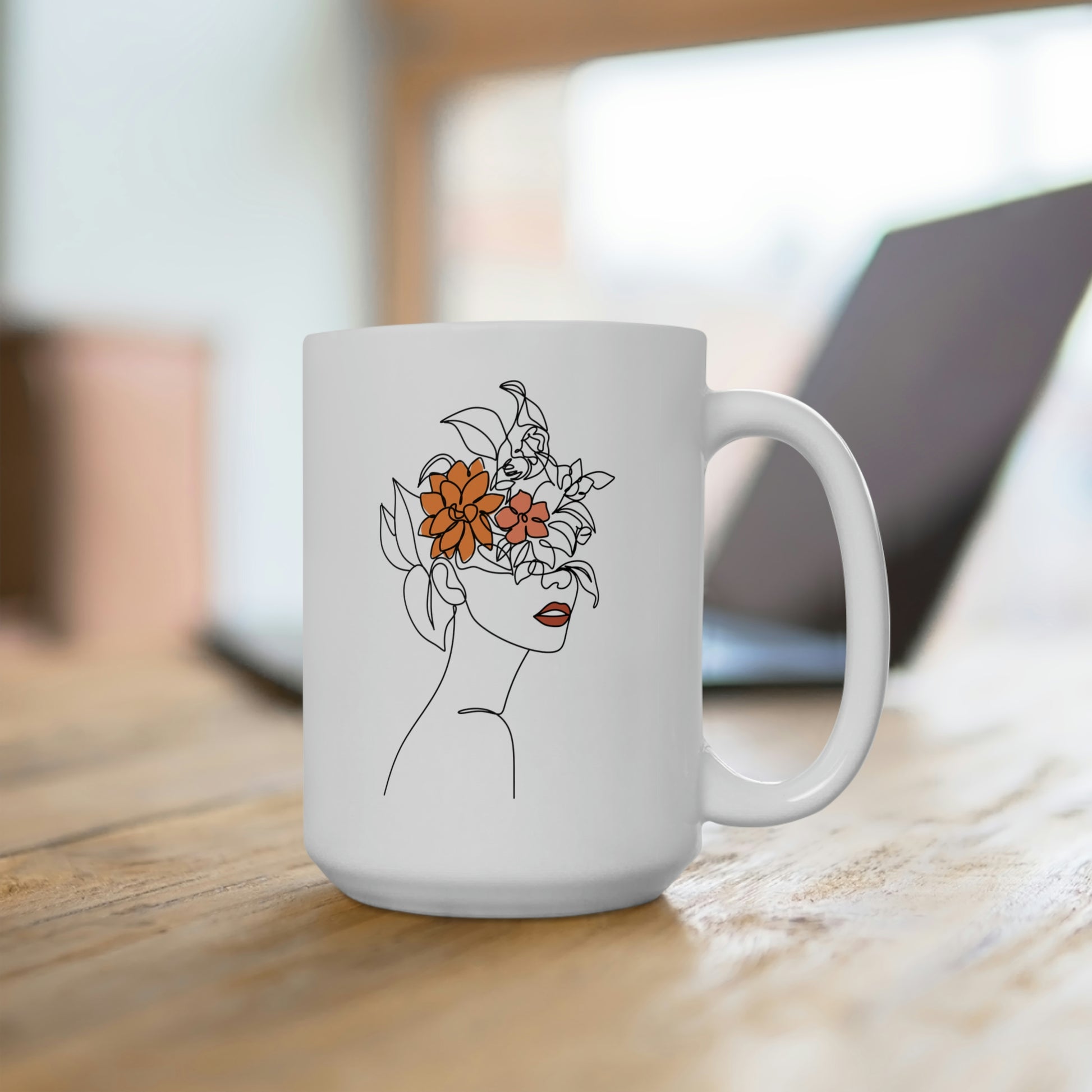 FLOWER HAIR (5) - 15OZ. COFFEE MUG - Horticultural Delights