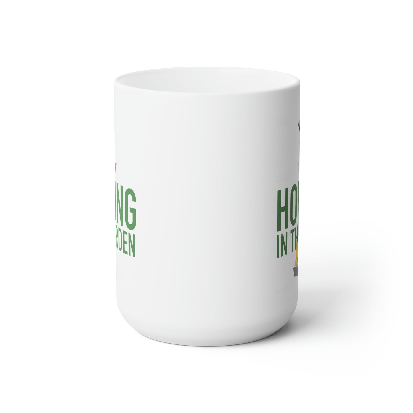 HOEING IN THE GARDEN (2) -DEEPER COMPLEXION- 15OZ. COFFEE MUG - Horticultural Delights