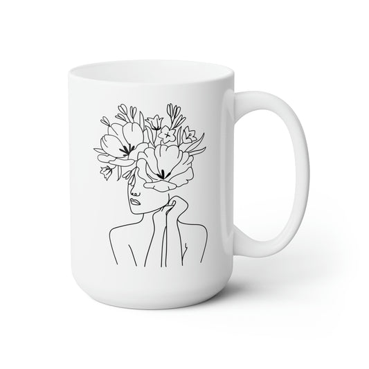 FLOWER HAIR (3) - 15OZ. COFFEE MUG - Horticultural Delights