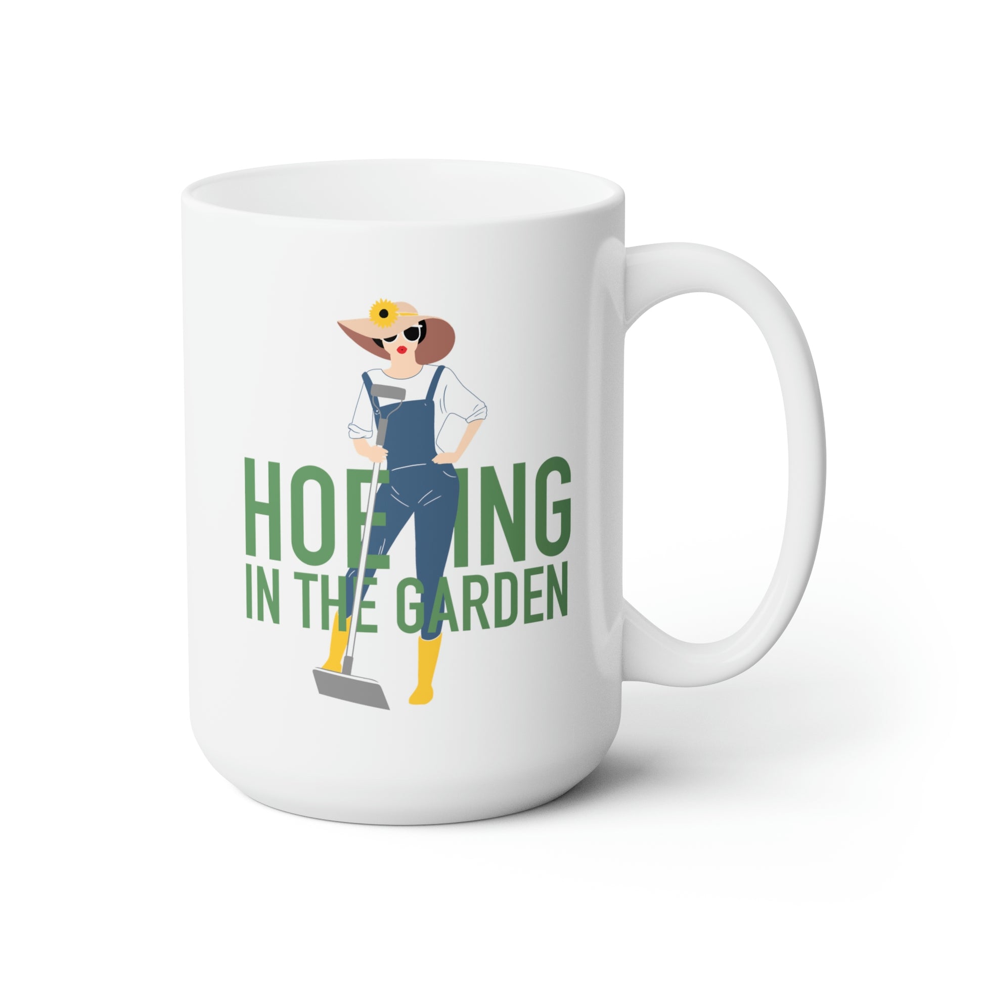 HOEING IN THE GARDEN (1) - 15OZ  COFFEE MUG - Horticultural Delights