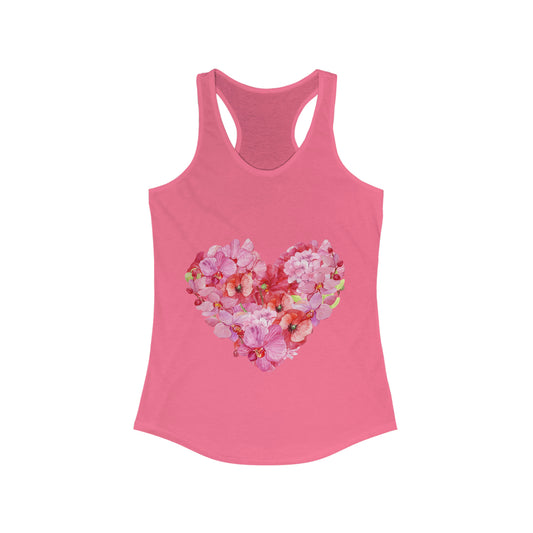 FLOWER HEART RACERBACK TANK - Horticultural Delights