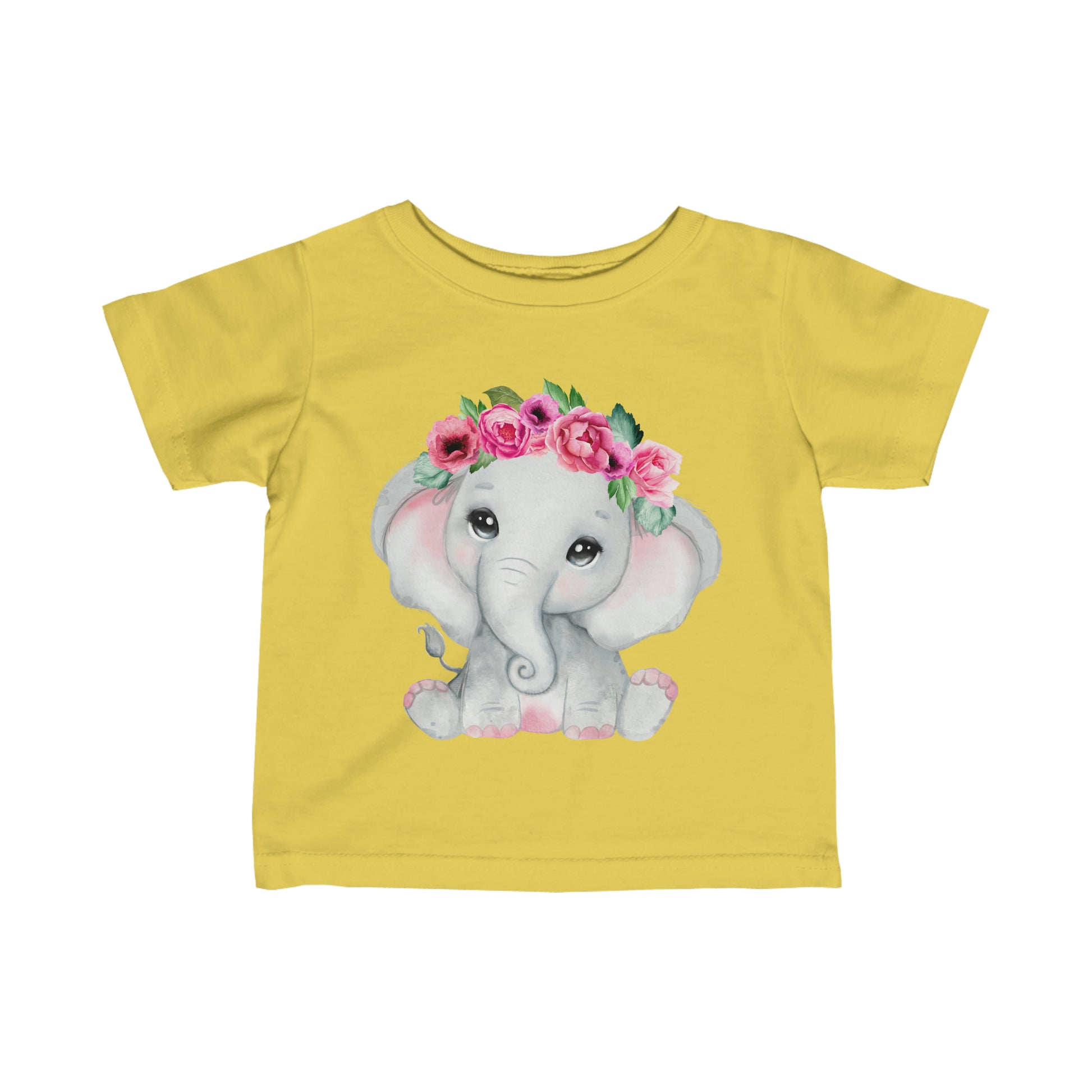 Baby Elephant with Flowers -  T-Shirt - Horticultural Delights