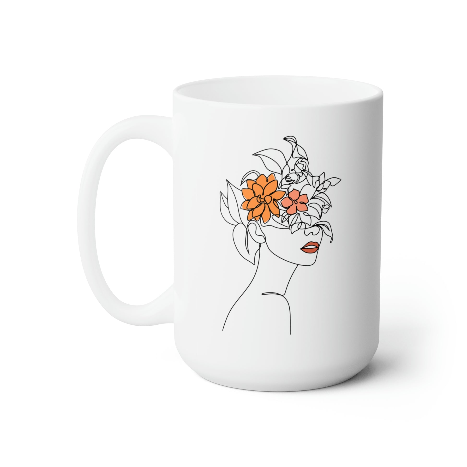 FLOWER HAIR (5) - 15OZ. COFFEE MUG - Horticultural Delights