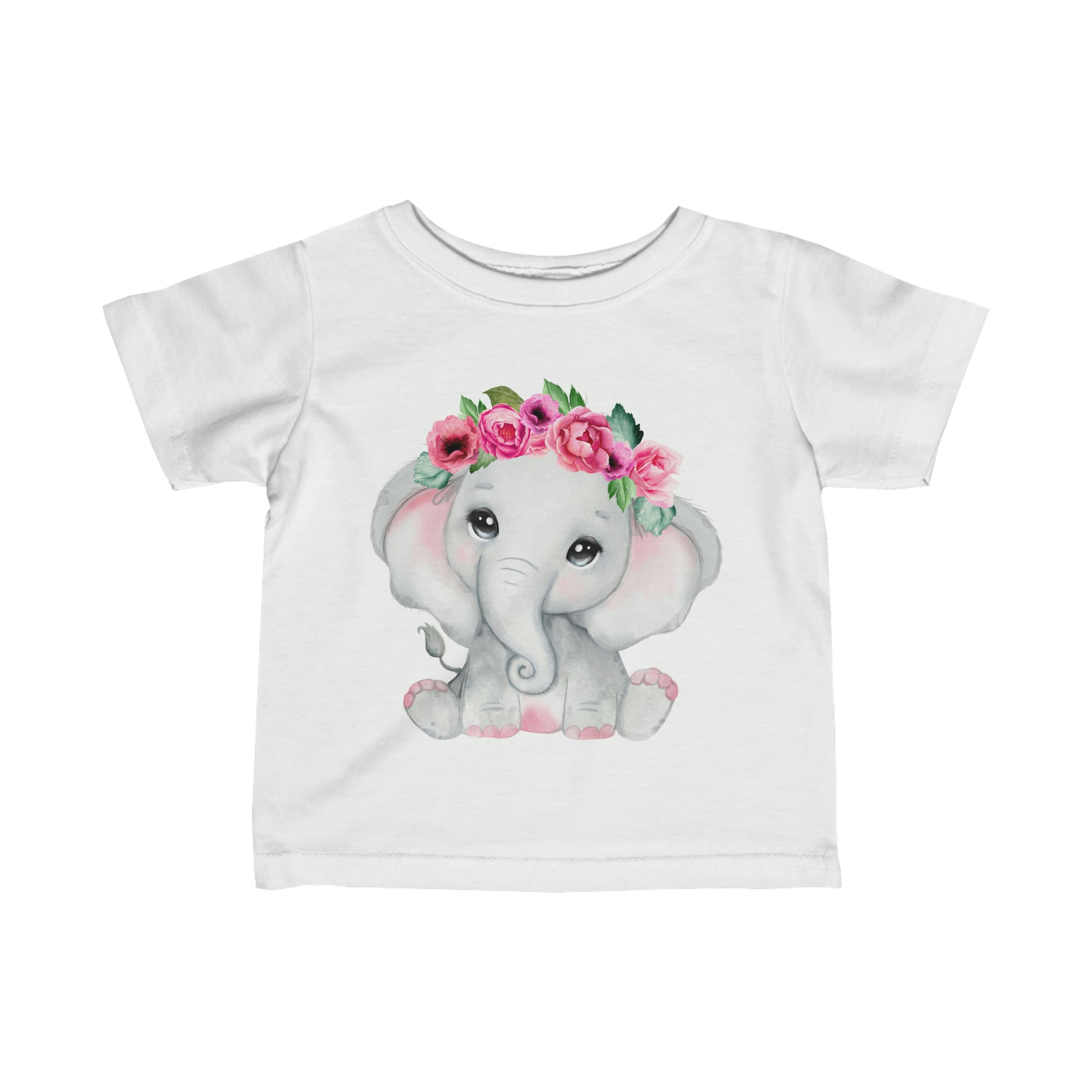 Baby Elephant with Flowers -  T-Shirt - Horticultural Delights